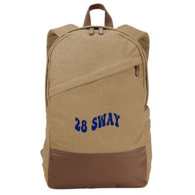 Funny sway text wavey design  Cotton Canvas Backpack