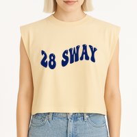Funny sway text wavey design  Garment-Dyed Women's Muscle Tee