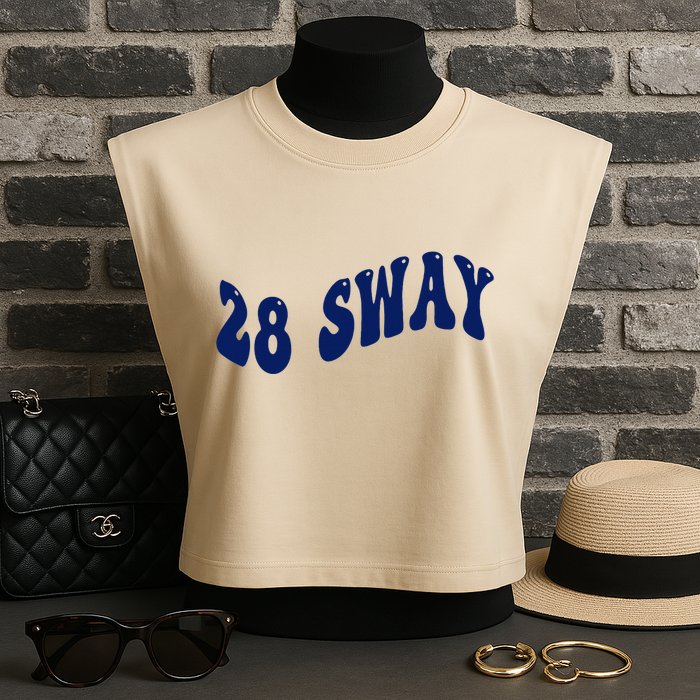 Funny sway text wavey design  Garment-Dyed Women's Muscle Tee