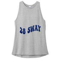 Funny sway text wavey design  Ladies PosiCharge Tri-Blend Wicking Tank