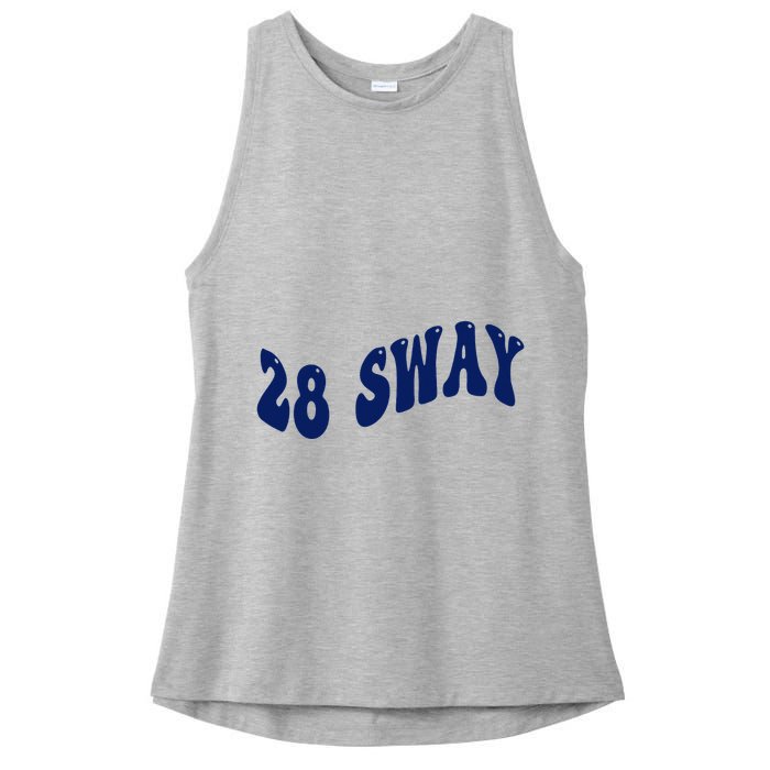 Funny sway text wavey design  Ladies PosiCharge Tri-Blend Wicking Tank