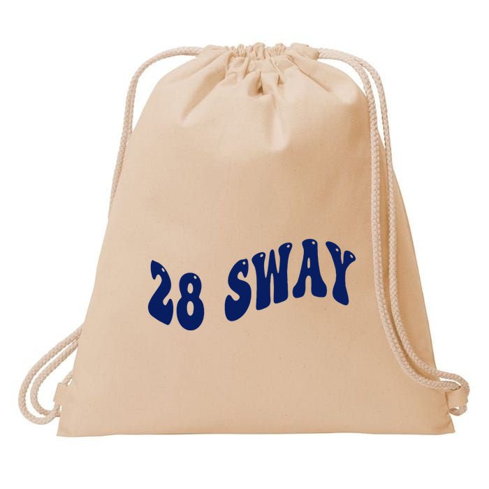 Funny sway text wavey design  Drawstring Bag