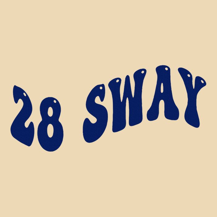 Funny sway text wavey design  Drawstring Bag