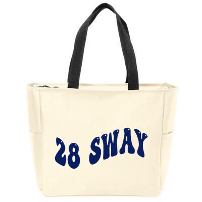 Funny sway text wavey design  Zip Tote Bag