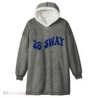 Funny sway text wavey design  Hooded Wearable Blanket