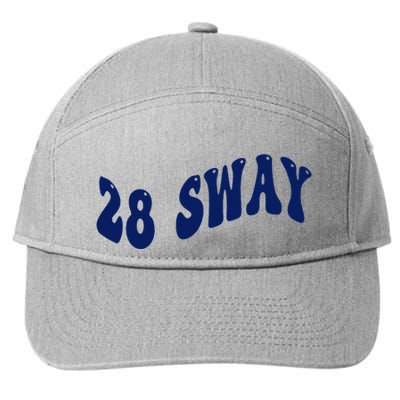 Funny sway text wavey design  7-Panel Snapback Hat