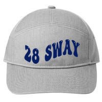 Funny sway text wavey design  7-Panel Snapback Hat