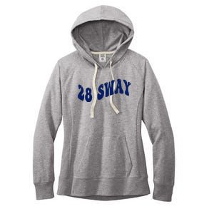 Funny sway text wavey design  Women's Fleece Hoodie