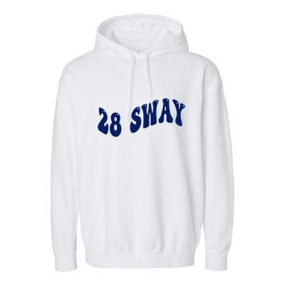 Funny sway text wavey design  Garment-Dyed Fleece Hoodie