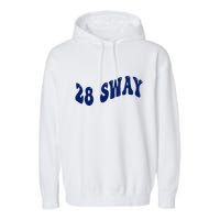 Funny sway text wavey design  Garment-Dyed Fleece Hoodie