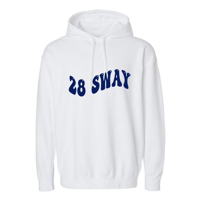 Funny sway text wavey design  Garment-Dyed Fleece Hoodie
