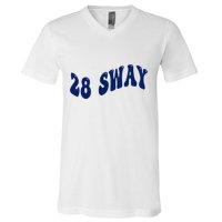 Funny sway text wavey design  V-Neck T-Shirt