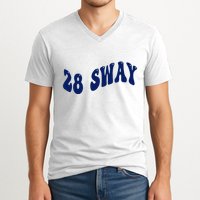 Funny sway text wavey design  V-Neck T-Shirt