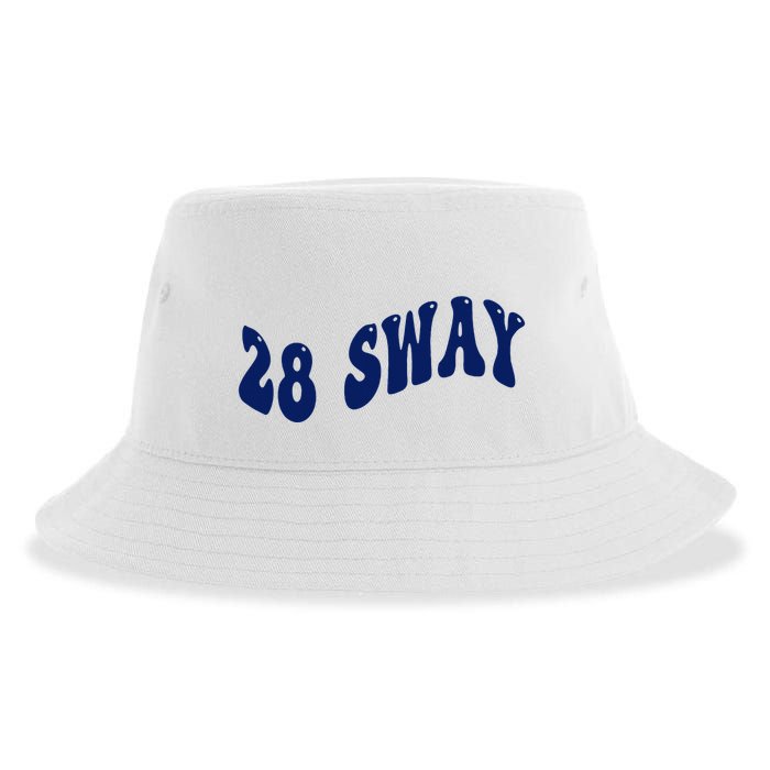 Funny sway text wavey design  Sustainable Bucket Hat