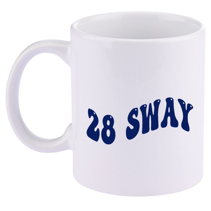 Funny sway text wavey design  11oz C Handle Ceramic Mug