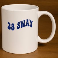 Funny sway text wavey design  11oz C Handle Ceramic Mug