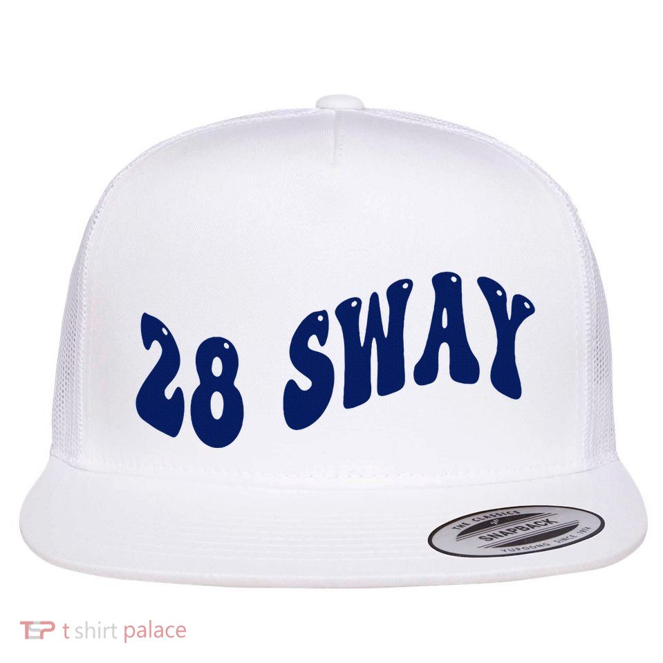 Funny sway text wavey design  Flatbill Hat