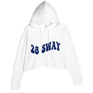 Funny sway text wavey design  Crop Fleece Hoodie