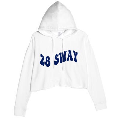 Funny sway text wavey design  Crop Fleece Hoodie