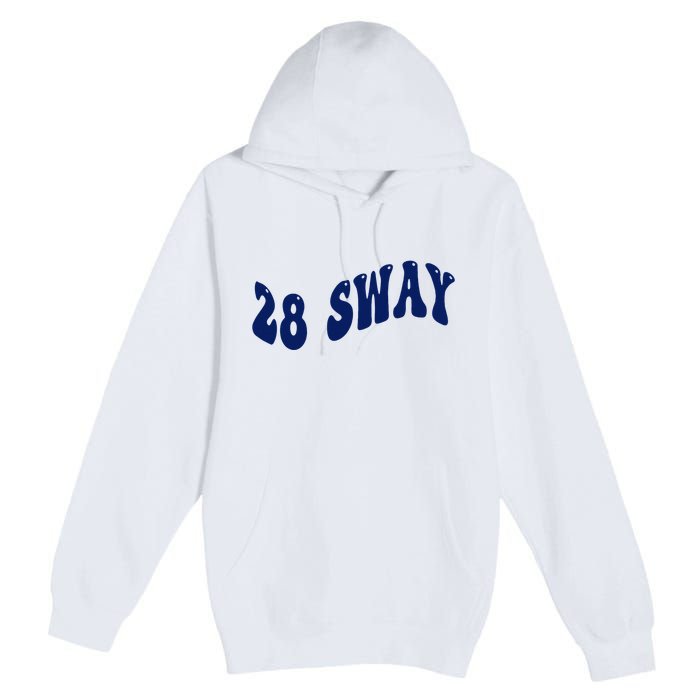Funny sway text wavey design  Premium Pullover Hoodie