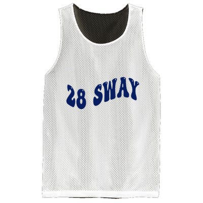 Funny sway text wavey design  Mesh Reversible Basketball Jersey Tank