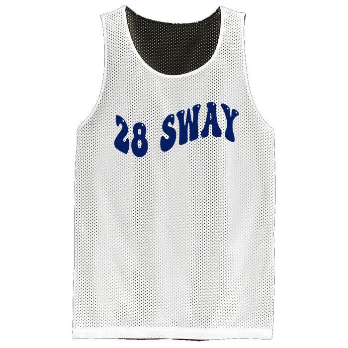 Funny sway text wavey design  Mesh Reversible Basketball Jersey Tank