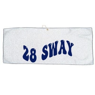 Funny sway text wavey design  Large Microfiber Waffle Golf Towel