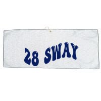 Funny sway text wavey design  Large Microfiber Waffle Golf Towel