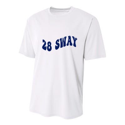 Funny sway text wavey design  Youth Performance Sprint T-Shirt