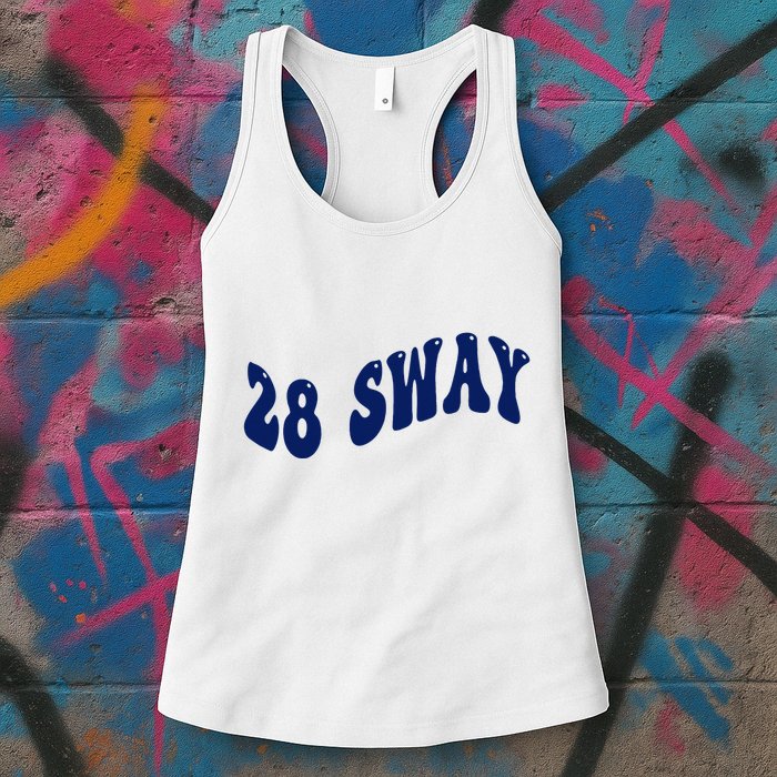 Funny sway text wavey design  Womens Tank Top