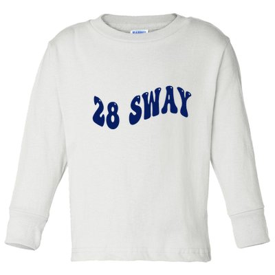 Funny sway text wavey design  Toddler Long Sleeve Shirt