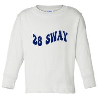 Funny sway text wavey design  Toddler Long Sleeve Shirt
