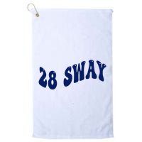 Funny sway text wavey design  Golf Towel