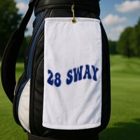 Funny sway text wavey design  Golf Towel