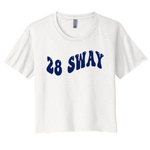 Funny sway text wavey design  Women's Crop Top Tee