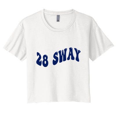 Funny sway text wavey design  Crop Top