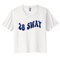 Funny sway text wavey design  Women's Crop Top Tee