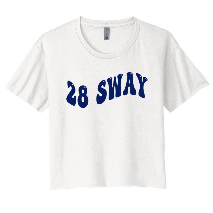 Funny sway text wavey design  Women's Crop Top Tee