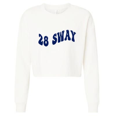 Funny sway text wavey design  Cropped Pullover Crew