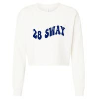 Funny sway text wavey design  Cropped Pullover Crew