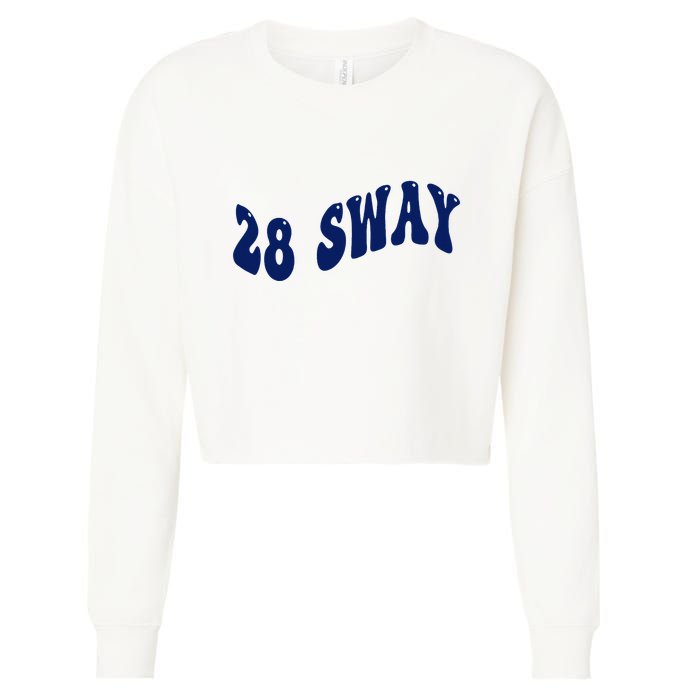 Funny sway text wavey design  Cropped Pullover Crew