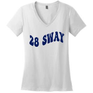 Funny sway text wavey design  Women's V-Neck T-Shirt