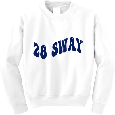 Funny sway text wavey design  Kids Sweatshirt