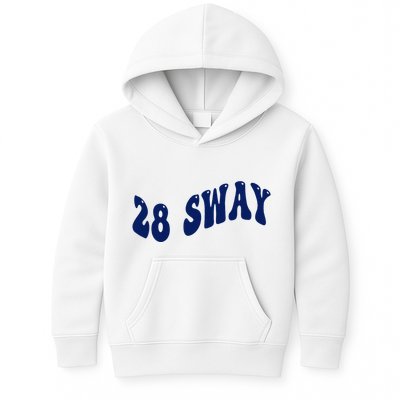 Funny sway text wavey design  Kids Hoodie