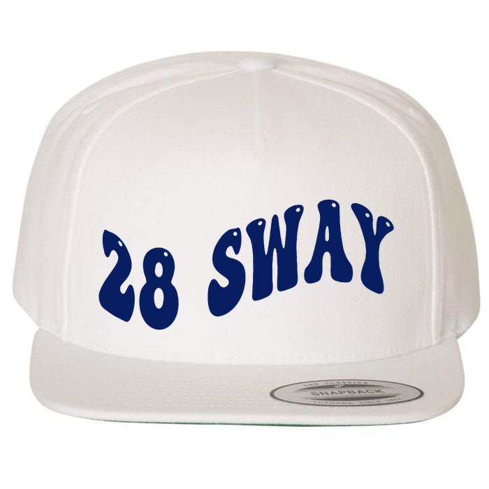 Funny sway text wavey design  Wool Snapback Cap