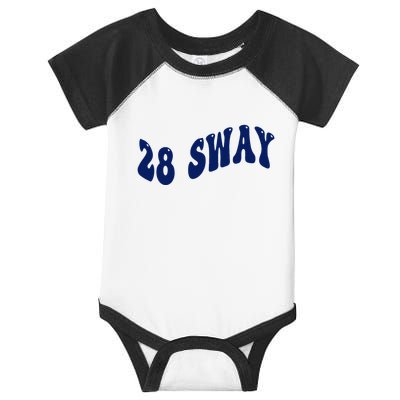 Funny sway text wavey design  Infant Baby Jersey Bodysuit