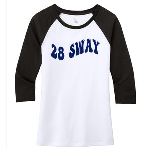 Funny sway text wavey design  Women's Tri-Blend 3/4-Sleeve Raglan Shirt