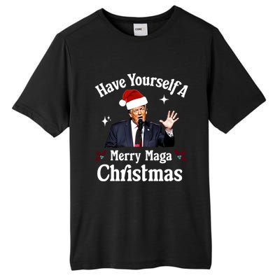 Funny Santa Trump Have Yourself A Merry Maga Christmas Gift Tall Fusion ChromaSoft Performance T-Shirt