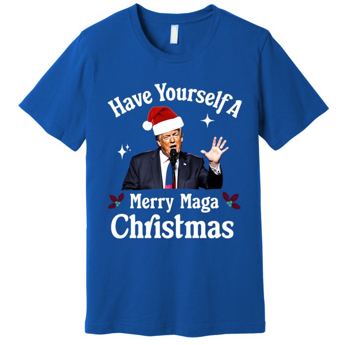 Funny Santa Trump Have Yourself A Merry Maga Christmas Gift Premium T-Shirt