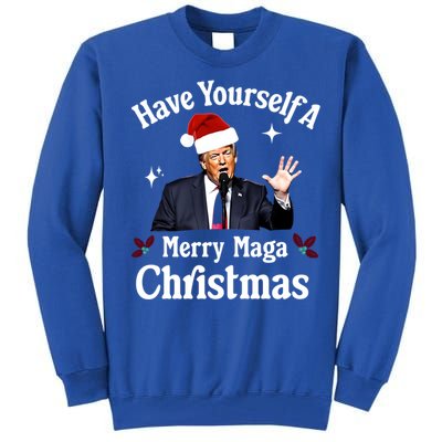 Funny Santa Trump Have Yourself A Merry Maga Christmas Gift Tall Sweatshirt